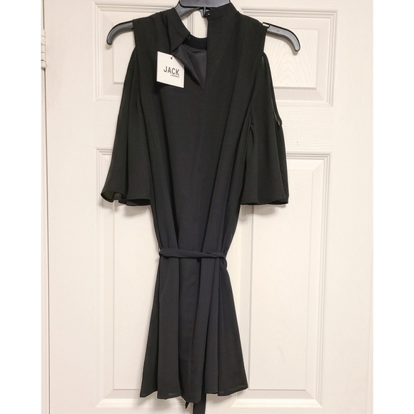 Jack by BB Dakota black cold shoulder dress - Picture 5 of 6